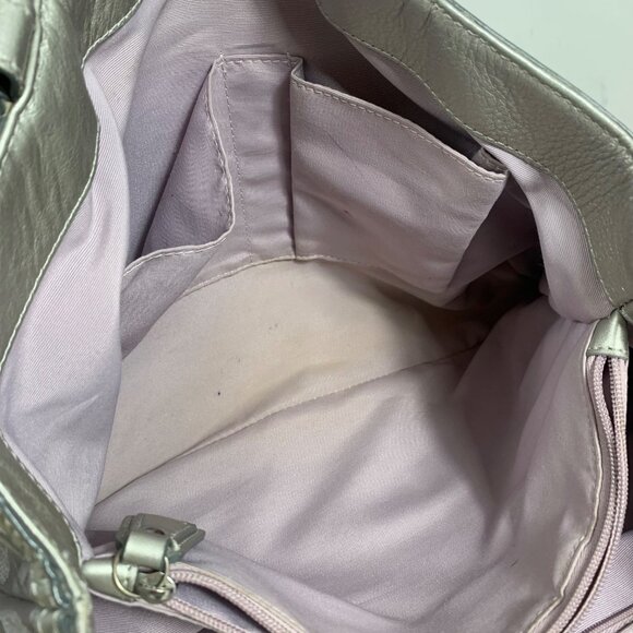 Coach Lynn Soho Signature C Jacquard Tote Bag Purse Metallic Silver F18912 + Fob - Picture 12 of 16